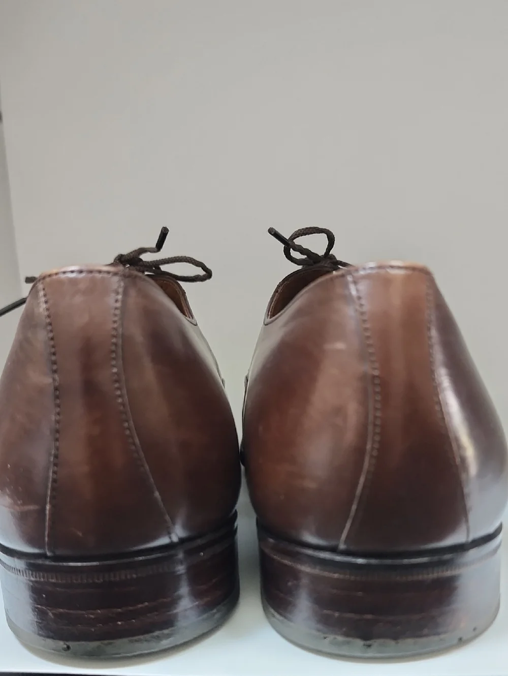 Bally London 712 Size 8d Classic Brown Leather Cap-Toe Oxford Dress Shoes
